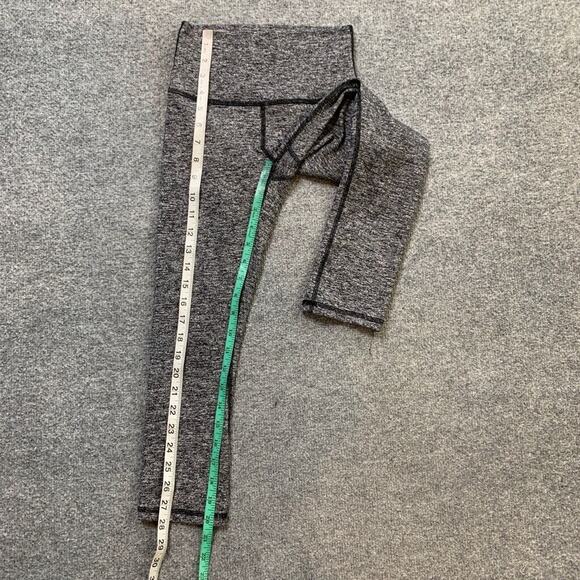 Lululemon Leggings Womens 2 Gray Heather Wunder Under High Rise Fitted Cropped - Picture 7 of 13